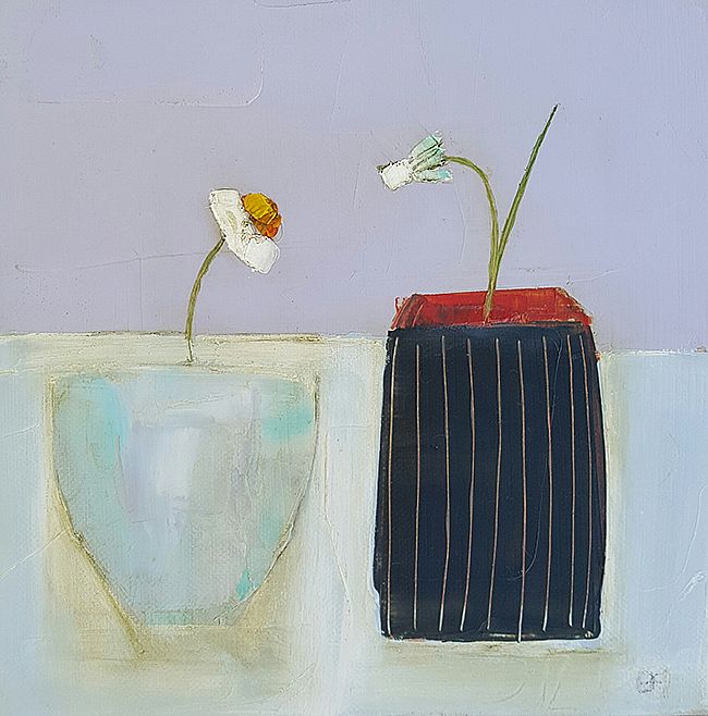 Eithne  Roberts - Dark stripes and daisy
